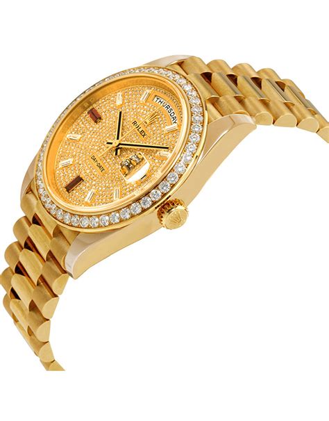 presidential rolex whote gold swiss replica|Rolex transparent case.